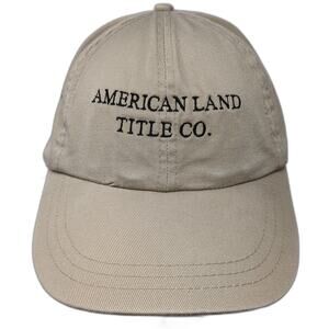 American Land Title Co. Slideback Baseball Cap Beige One Size Headshots Kc Caps